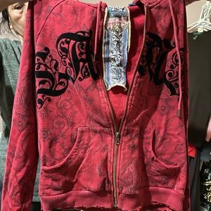 L.A.M.B. Distressed hooded jacket, size Small